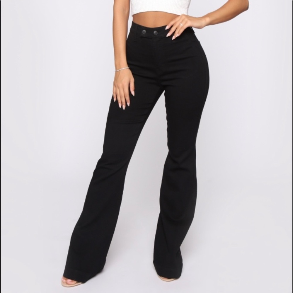 Fashion Nova high waist flare jeans